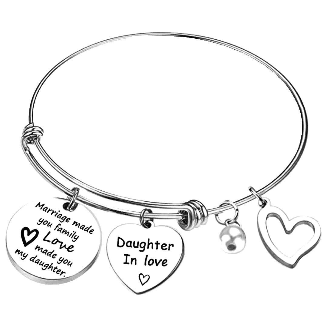 For Daughter-in-Law - Marriage Made You Family Love Made You My Daughter Bangle Bracelet