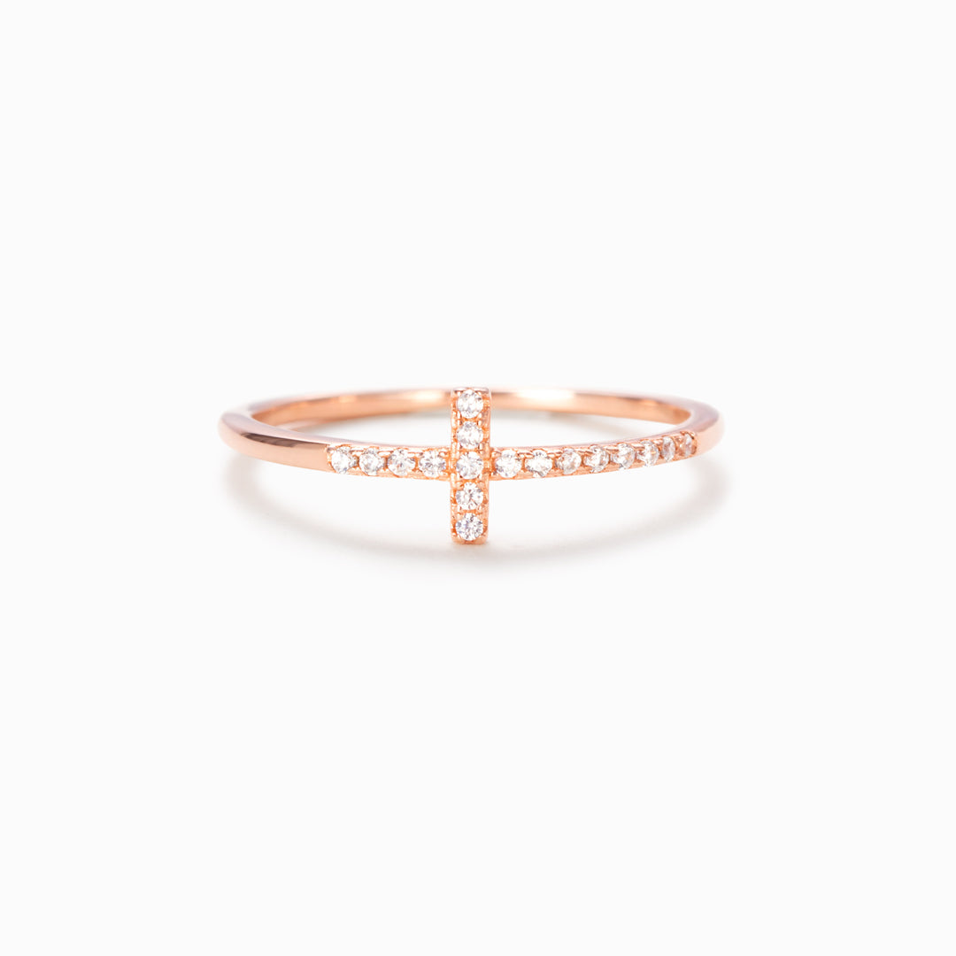 To My Daughter Pray Through It Christianity Cross Ring