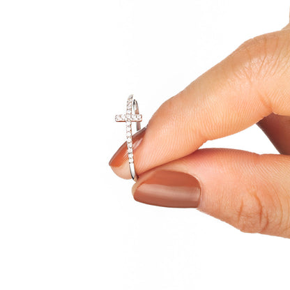 To My Daughter Pray Through It Christianity Cross Ring