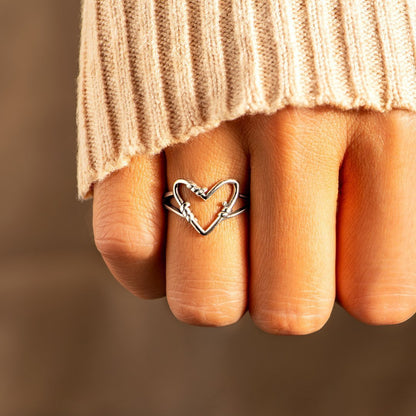My Love You're Badass With A Big Heart Wire Ring
