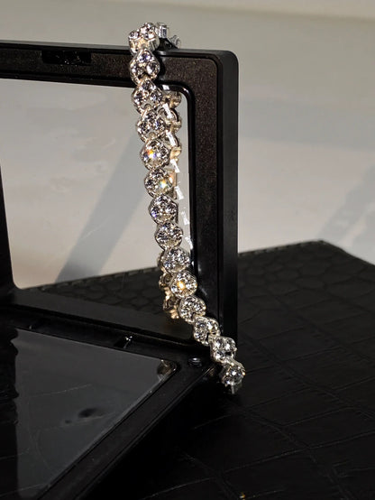 Tennis Bracelet Round Cut Created Moissanite