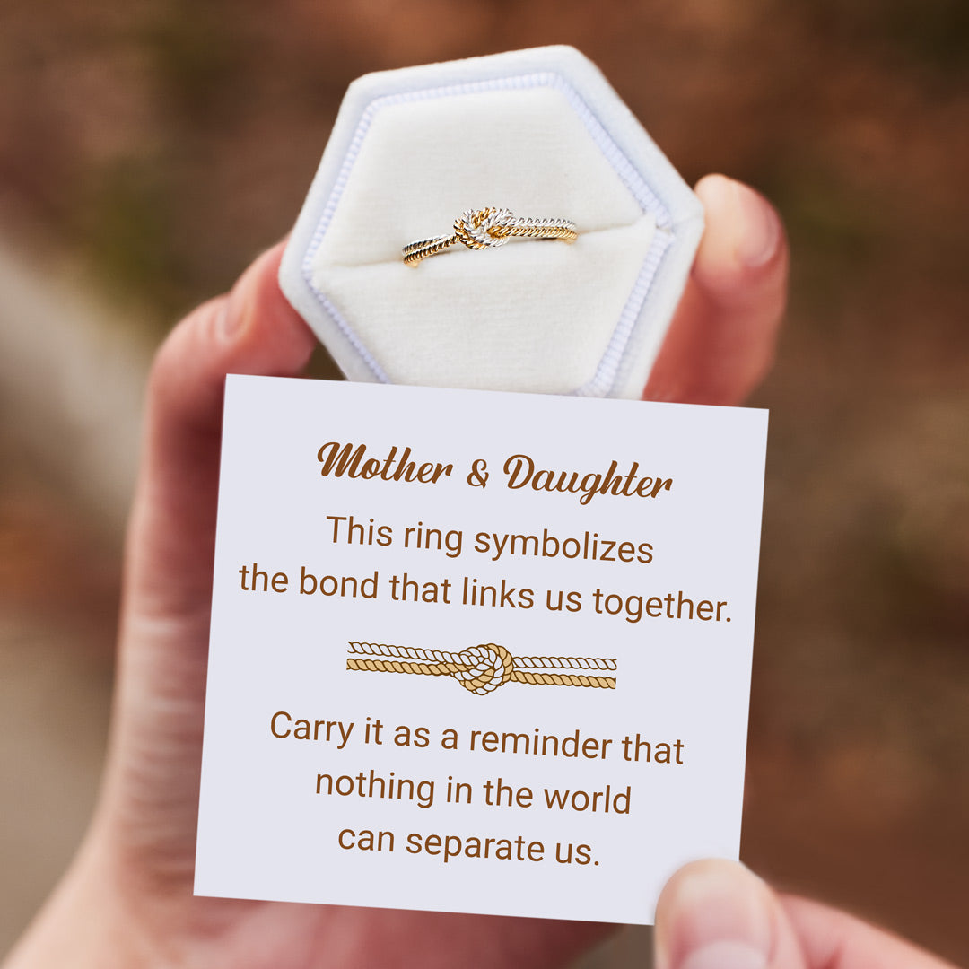 Bond That Links Us Matching Handcrafted Two Strand Knot Ring