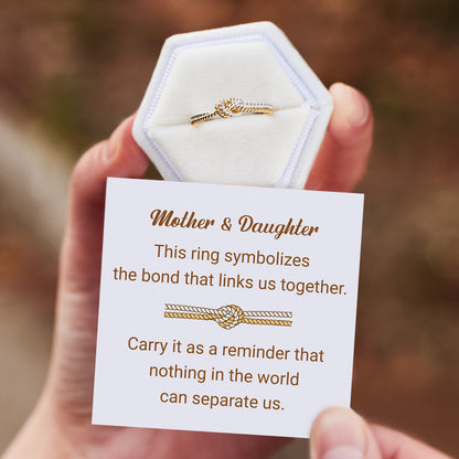 Bond That Links Us Matching Handcrafted Two Strand Knot Ring