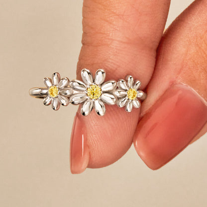 Rooting For You Three Flower Ring