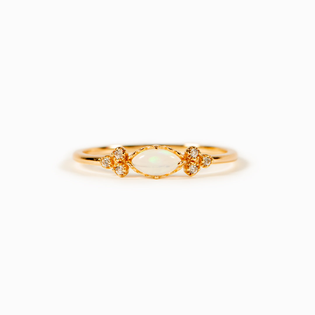 The Purest Love Matching Oval Cut Opal Ring