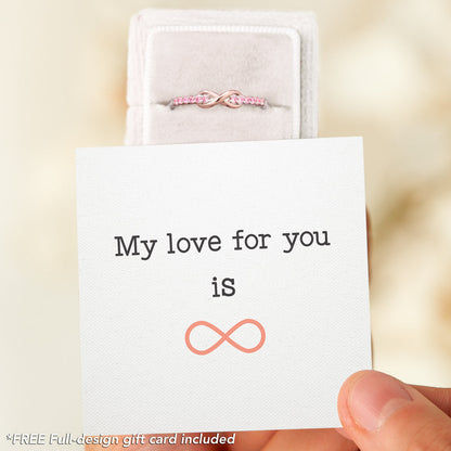 My Love for You is Infinite Infinity Band Ring