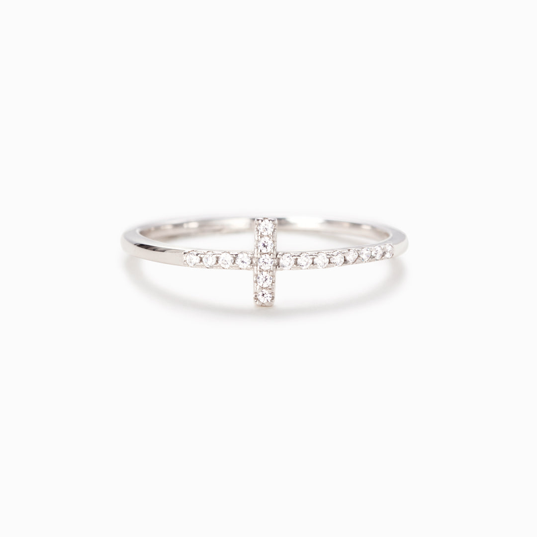 To My Daughter Pray Through It Christianity Cross Ring