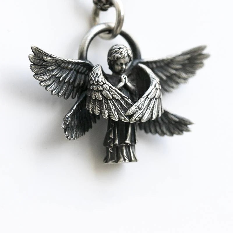 Seraph Angel Pendant Necklace Angel Wings Amulet