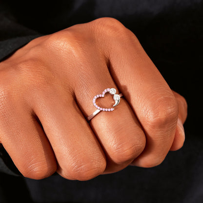 Never Give Up No Matter What Semicolon Ring