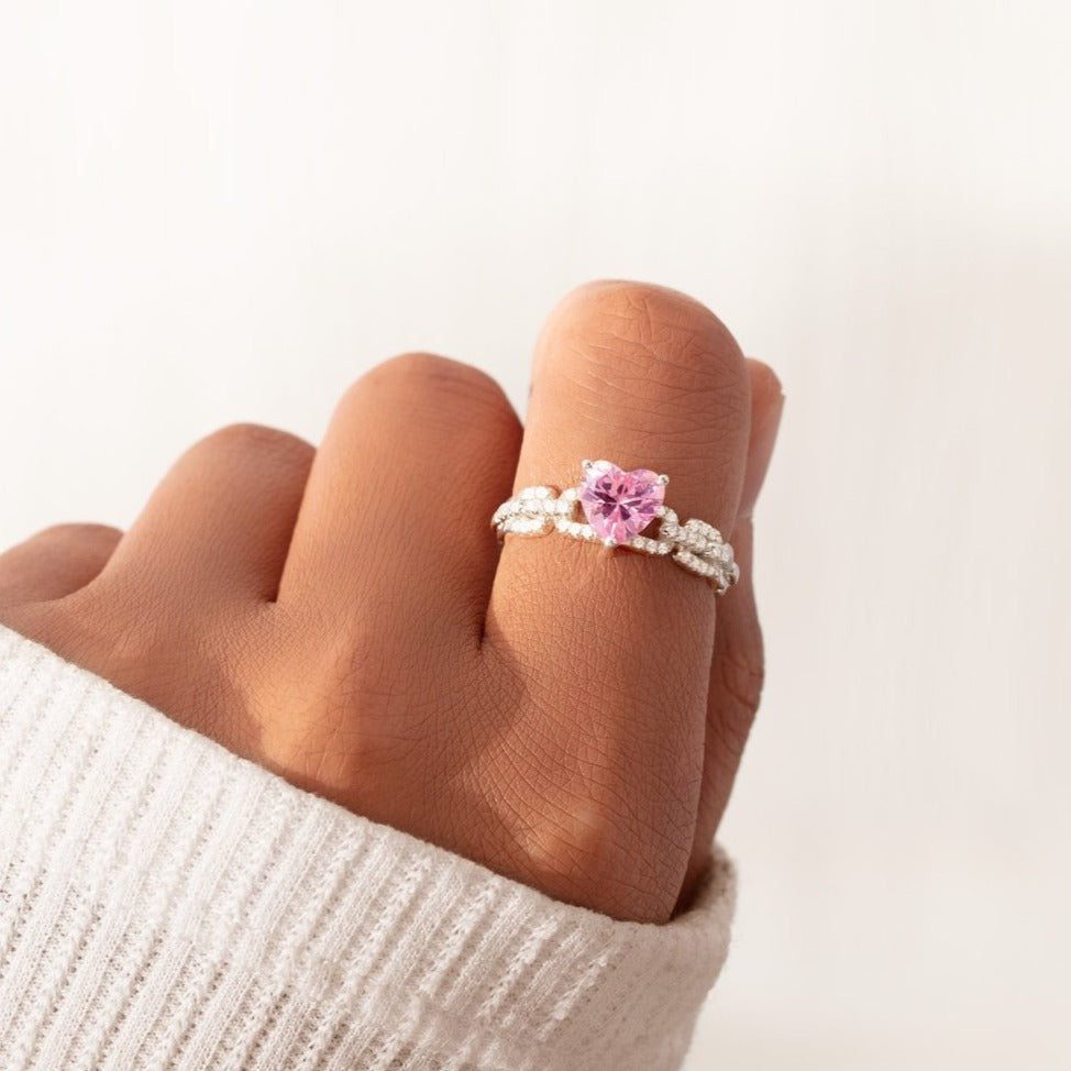 Love Keeps Us Together Bonded Heart Ring