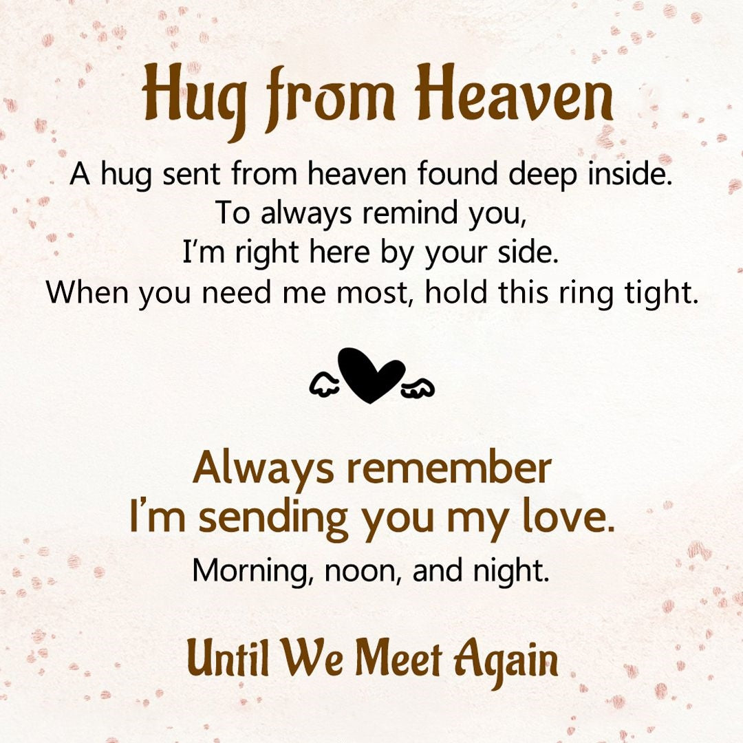 For Memorial - Until We Meet Again Single Diamond Wing-Stacking Ring