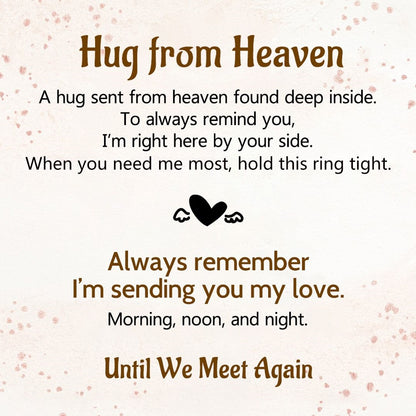 For Memorial - Until We Meet Again Single Diamond Wing-Stacking Ring