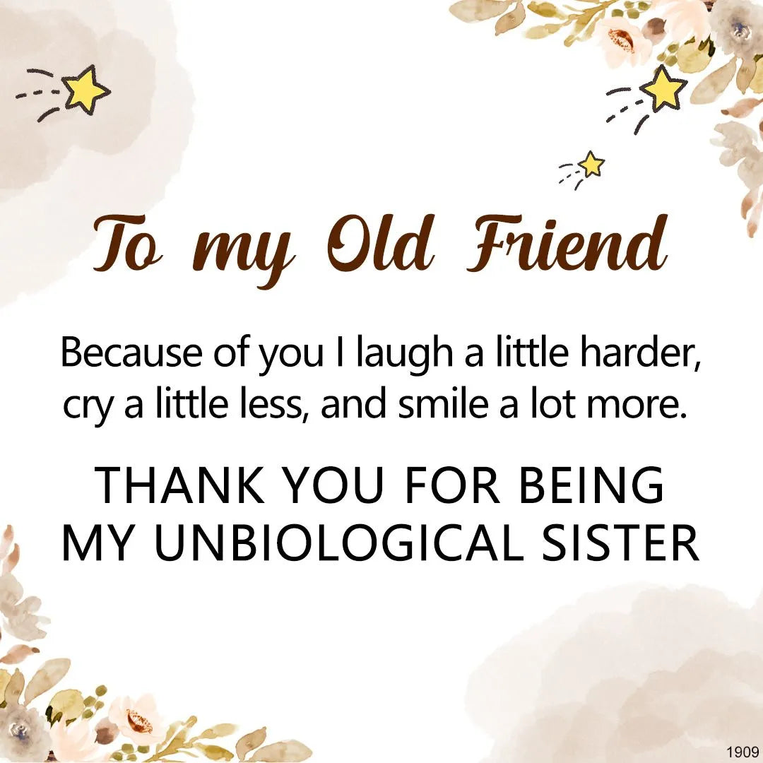 FOR UNBIOLOGICAL SISTER - THANKS FOR ALWAYS BEING BY MY SIDE NECKLACE
