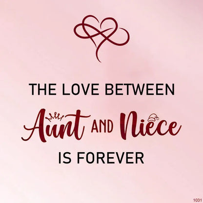 THE LOVE BETWEEN AUNT & NIECE IS FOREVER DOUBLE HEARTS CUSTOM BIRTHSTONES BRACELET