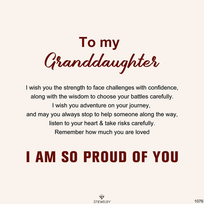 To My Granddaughter-Turquoise Heart Bracelet
