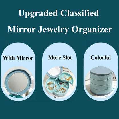 🌸MIRROR ROTATION JEWELRY STORAGE BOX