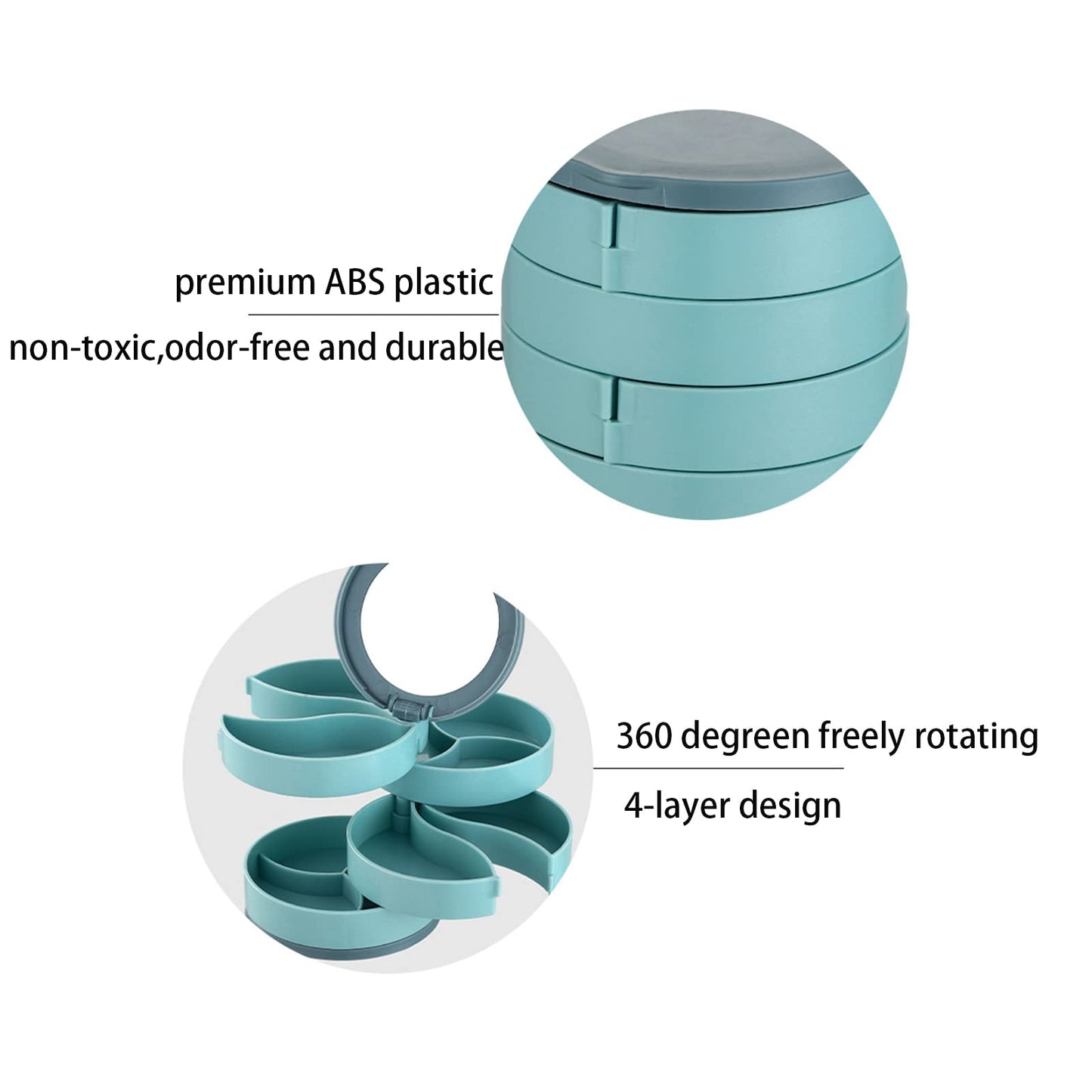 🌸MIRROR ROTATION JEWELRY STORAGE BOX
