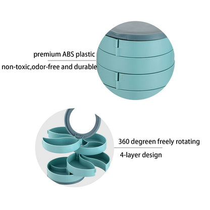 🌸MIRROR ROTATION JEWELRY STORAGE BOX