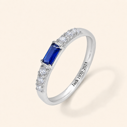 Personalized Hug From Heaven Birthstone Memorial Ring