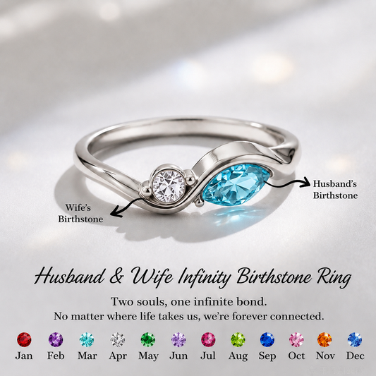 Husband&Wife Infinity Birthstone Ring