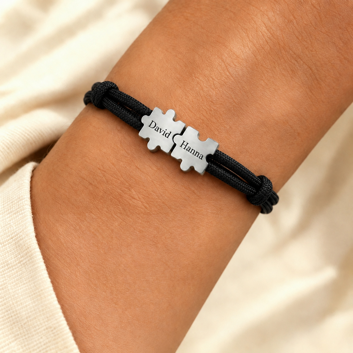 To My Man- Couple Puzzle Custom Name Bracelet