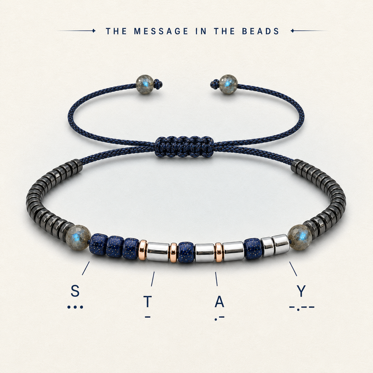 STAY | Gravity Signal Morse Code Bracelet