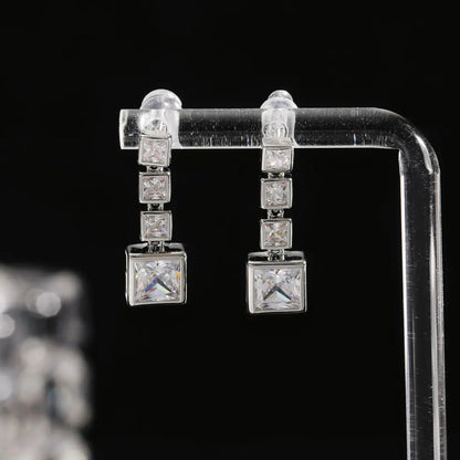 🌸French Style Square Zircon Earrings