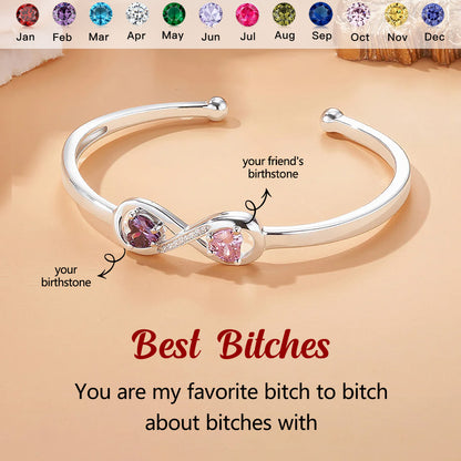 FOR FRIEND- YOU'RE MY FAVORITE BITCH CUSTOM BIRTHSTONES BRACELET