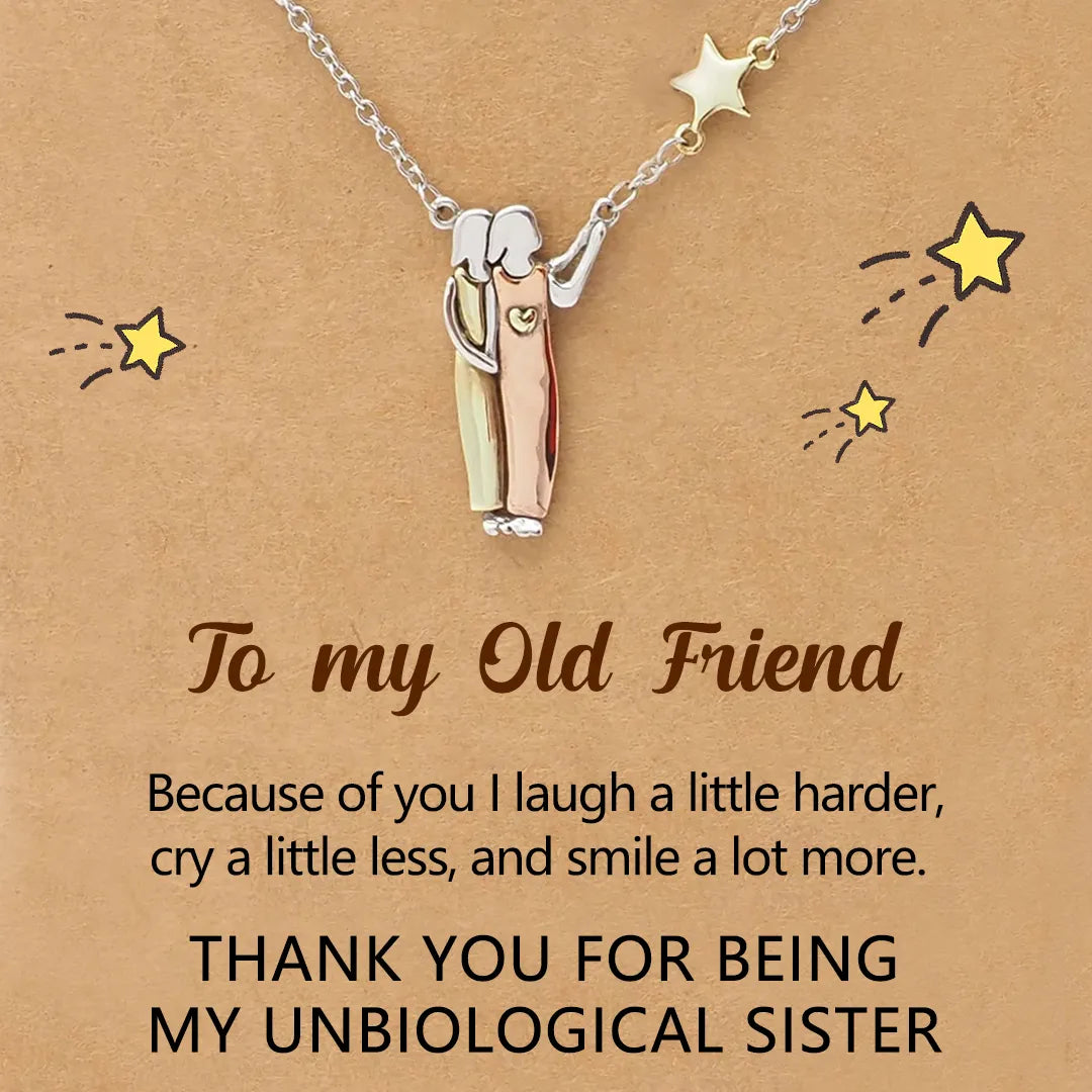 FOR UNBIOLOGICAL SISTER - THANKS FOR ALWAYS BEING BY MY SIDE NECKLACE