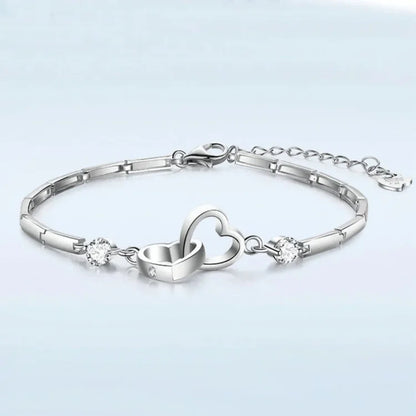FOR LOVE - INTERLOCKING HEART BRACELET