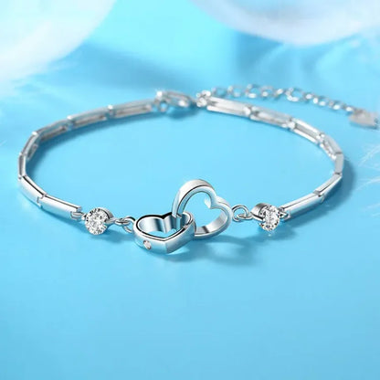 FOR LOVE - INTERLOCKING HEART BRACELET