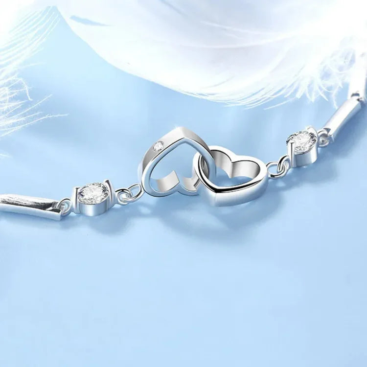 FOR LOVE - INTERLOCKING HEART BRACELET