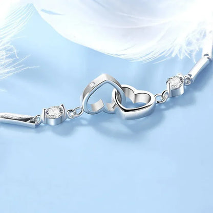 FOR LOVE - INTERLOCKING HEART BRACELET