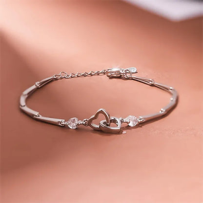 FOR LOVE - INTERLOCKING HEART BRACELET