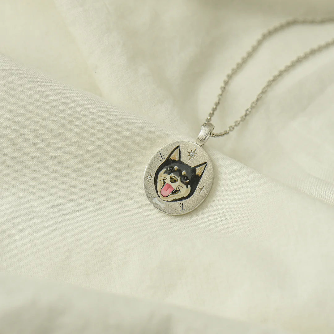 Custom Pet Engraved Photo Necklace