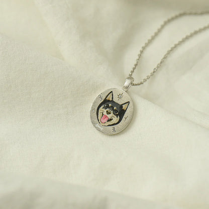 Custom Pet Engraved Photo Necklace
