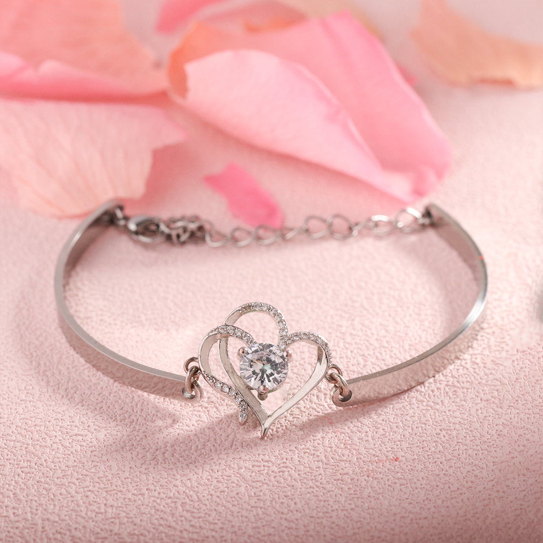 🌸2025 New Sale-I Want All Of My Lasts To Be With You Double Heart Bracelet