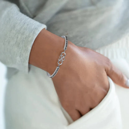 For Friend - Not Sisters By Blood But Sisters By Heart Double Heart Bracelet
