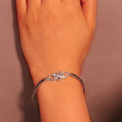For Friend - Not Sisters By Blood But Sisters By Heart Double Heart Bracelet