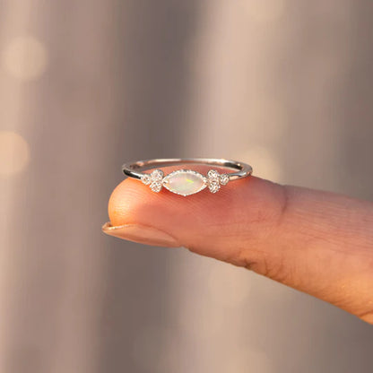The Purest Love for Mother & Daughter Matching Oval Cut Opal Ring