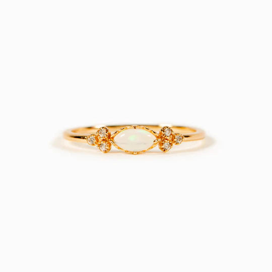 The Purest Love for Mother & Daughter Matching Oval Cut Opal Ring