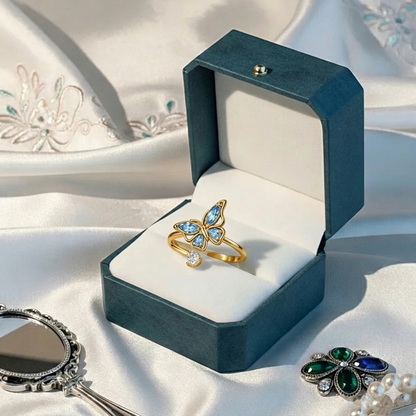 For Memoria- They Fly With Us Custom Birthstones Butterfly Ring