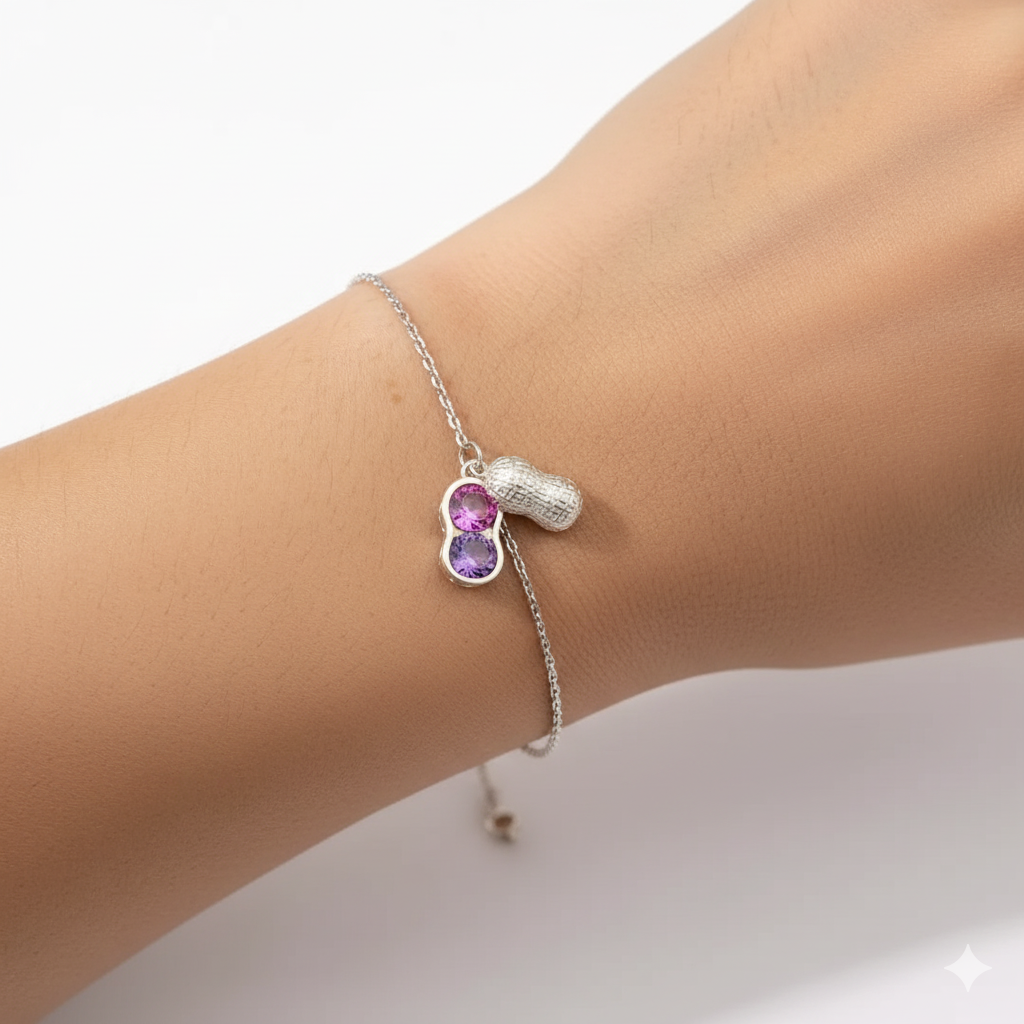 Peanuts In A Pod Birthstone Peanut Bracelet