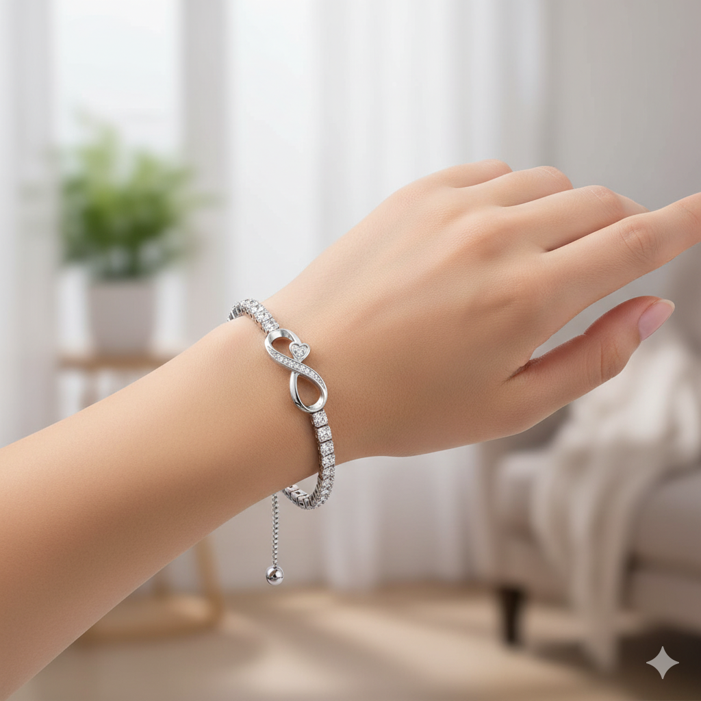 To My Granddaughter - Keep Me In Your Heart Infinity Diamond Bracelet