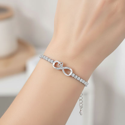 To My Granddaughter - Keep Me In Your Heart Infinity Diamond Bracelet