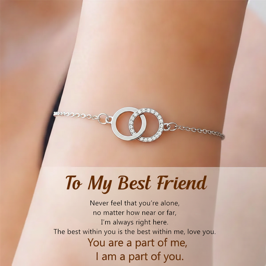 For Friend- We Are Forever Linked Together Circle Bracelet