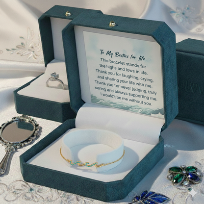 To My Besties For Life Wave Friendship Bracelet