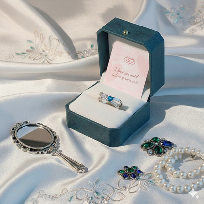 For My Daughter- Custom Promise Two Heart Birthstone Ring