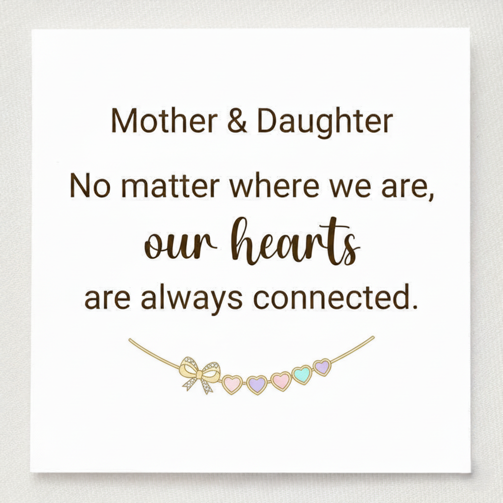 Mama's Heartbeats Mom And 1-6 Birthstone Bow Necklace