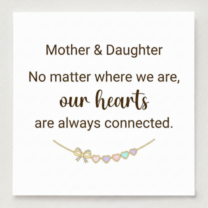 Mama's Heartbeats Mom And 1-6 Birthstone Bow Necklace